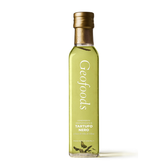 Aromatisiertes Olivenöl und Gewürz aus schwarzem Trüffel 250 ml - Condimento aromatizzato a base di olio d'oliva e tartufo nero