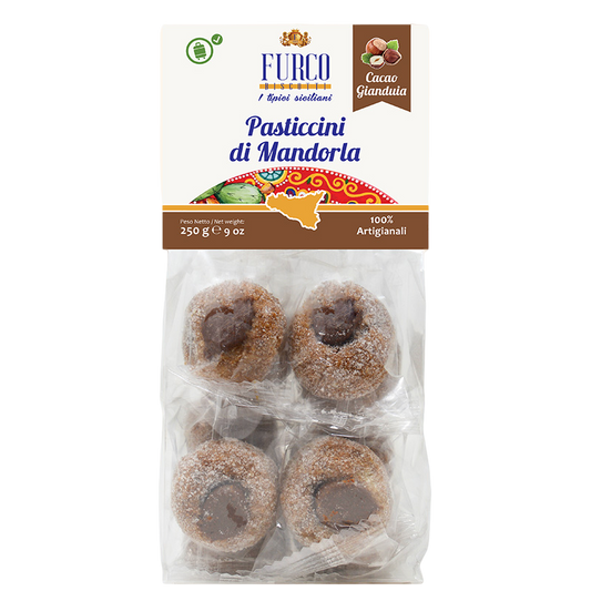 Pasticcini di Mandorla al Cacao  250 gr Furco Biscotti Sizilianisches Mandelgebäck Kakao-Geschmack