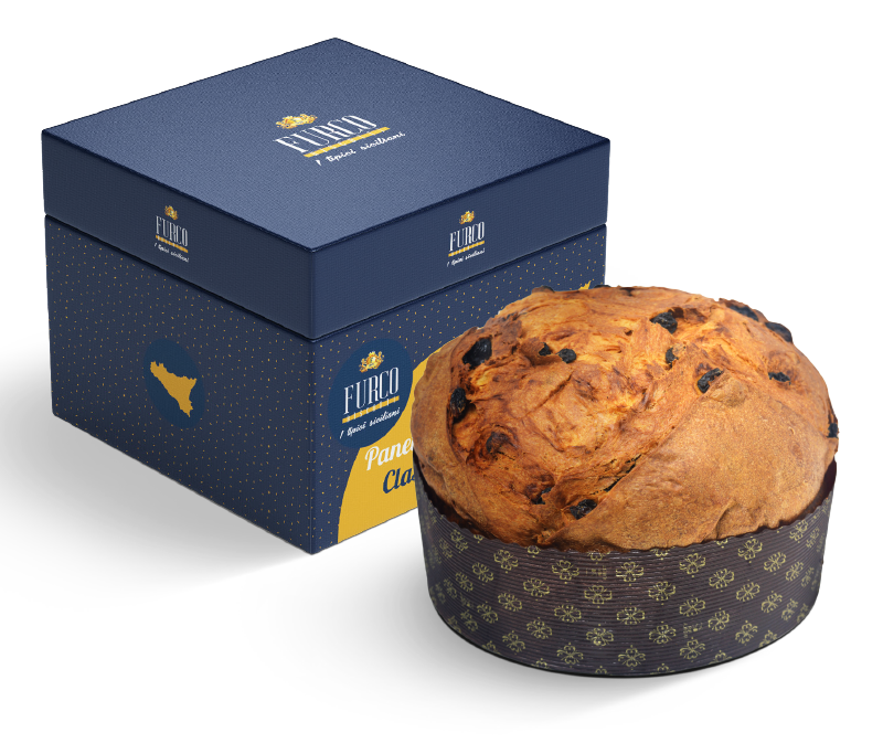 Panettone Classico Artigianale Furco Biscotti Klassischer handwerklicher Panettone mit Rosinen 1kg