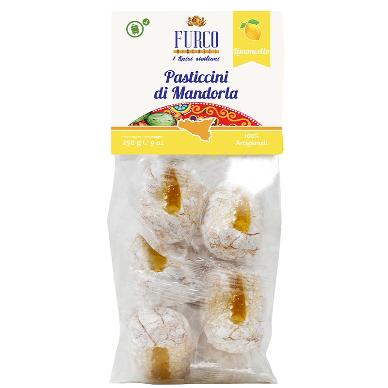 Pasticcini di Mandorla al Limoncello Furco Biscotti - Sizilianisches Mandelgebäck Limoncello 250 gr