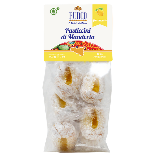 Pasticcini di Mandorla al Limoncello Furco Biscotti - Sizilianisches Mandelgebäck Limoncello 250 gr