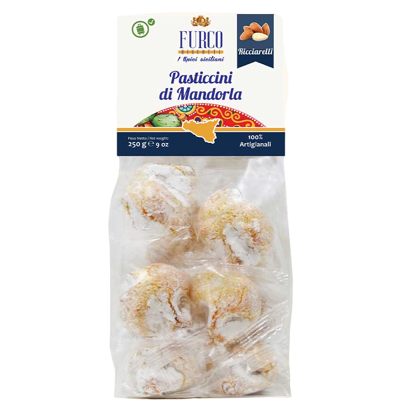 Pasticcini di Mandorla Ricciarelli Furco Biscotti Sizilianisches Mandelgebäck 250 gr