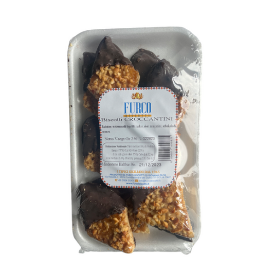 Croccantini glassati al cioccolato fondente  250 gr Furco Biscotti -