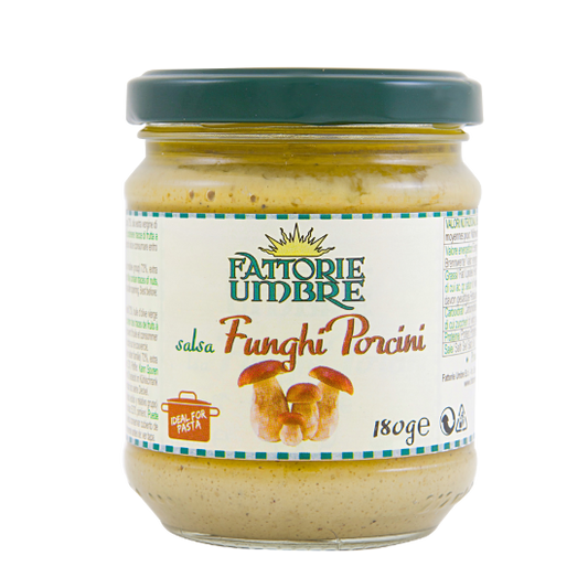 Salsa ai Funghi Porcini Fattorie Umbre 180 gr Steinpilz Sauce - Ideal für Nudel