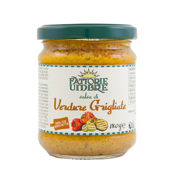 Salsa di verdure grigliate Fattorie Umbre Salsa da 180 gr con verdure grigliate