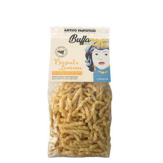 Busiate al Limone 500 gr Antico Pastificio Buffa Sicilian Lemon Pasta