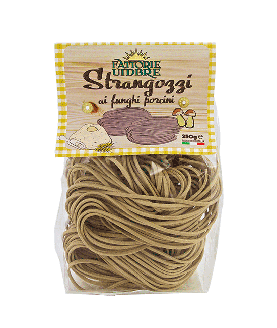 Strangozzi ai Funghi Porcini Fattorie Umbre 250 gr Pasta al gusto di porcini