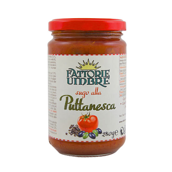 Sugo alla Puttanesca Fattorie Umbre 280 gr Puttanesca Tomatensauce