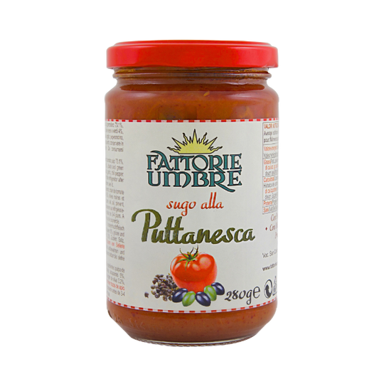 Sugo alla Puttanesca Fattorie Umbre 280 gr Puttanesca Tomatensauce