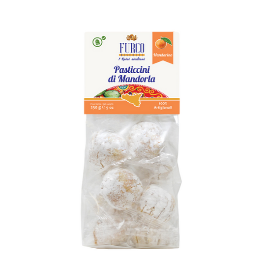 Pasticcini di Mandorla al Mandarino 250 gr Furco Biscotti Sizilianisches Mandelgebäck Mandarine-Geschmack