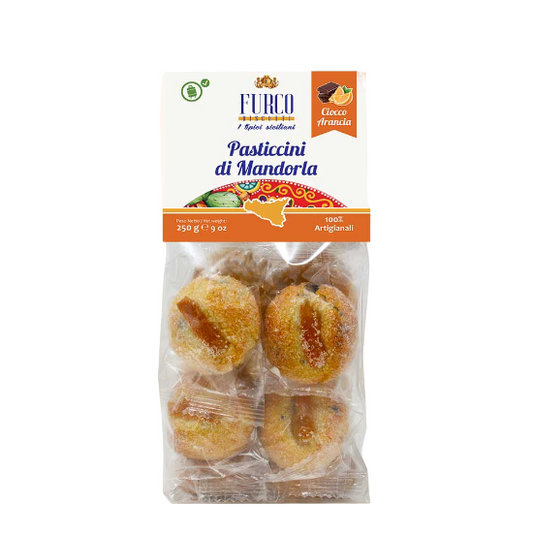 Pasticcini di Mandorla "Cioco-Arancia"  250 gr Furco Biscotti Sizilianisches Mandelgebäck mit Schokolade und Orange