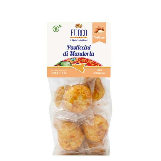 Pasticcini di Mandorla "Fogliame"  250 gr Furco Biscotti Sizilianisches Mandelgebäck