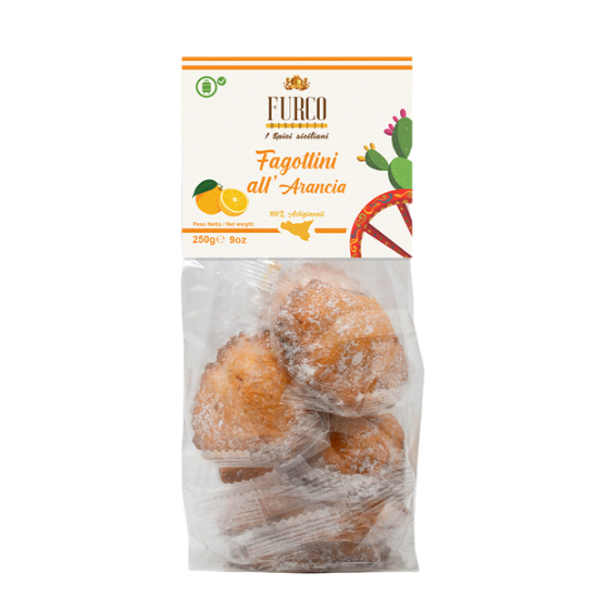 Fagottini all'arancia 300 gr Furco Biscotti - Mürbeteigkeks mit Orange