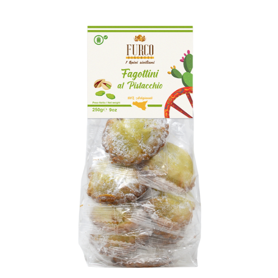 Fagottini al Pistacchio 250 gr Furco Biscotti - Mürbeteigkeks mit Pistazie