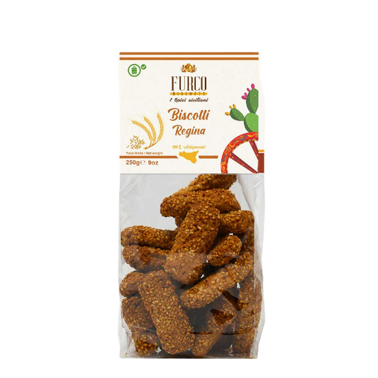 Biscotti " Regina" 250 gr Furco Biscotti Sizilianisches Kekse mit Sesam